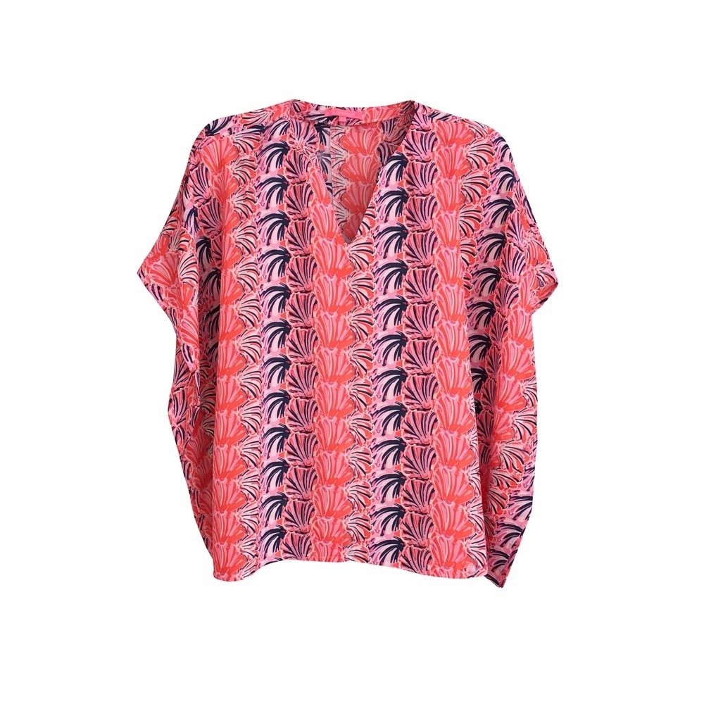 Simply Southern Seashell Poncho / Kaftan Top | Size Large | Resort Wear